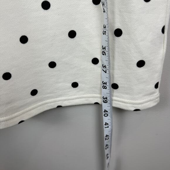 Talbots Shift Dress Women Medium White Black Terry Joy Dot Round Neck Preppy NWT - Picture 8 of 8